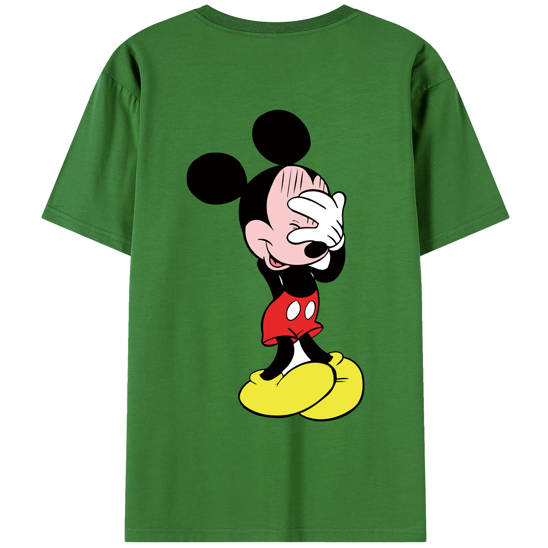 （画像用） ミッキーマウス Mickey Mouse レディース半袖Tシャツ(バックプリント)